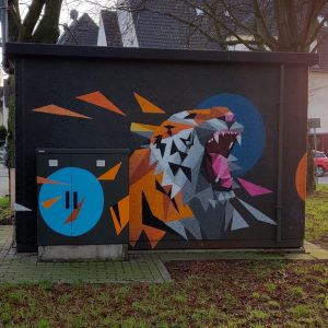 Tiger Graffiti am Magic Mountain in Duisburg