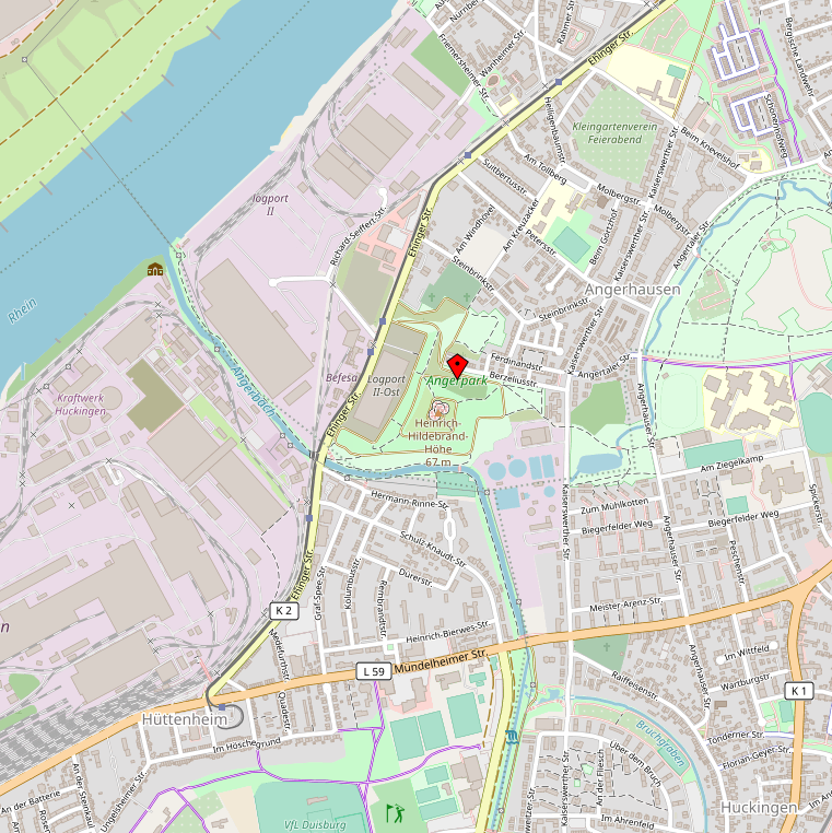 Karte OpenStreetMap Magic Mountain in Duisburg